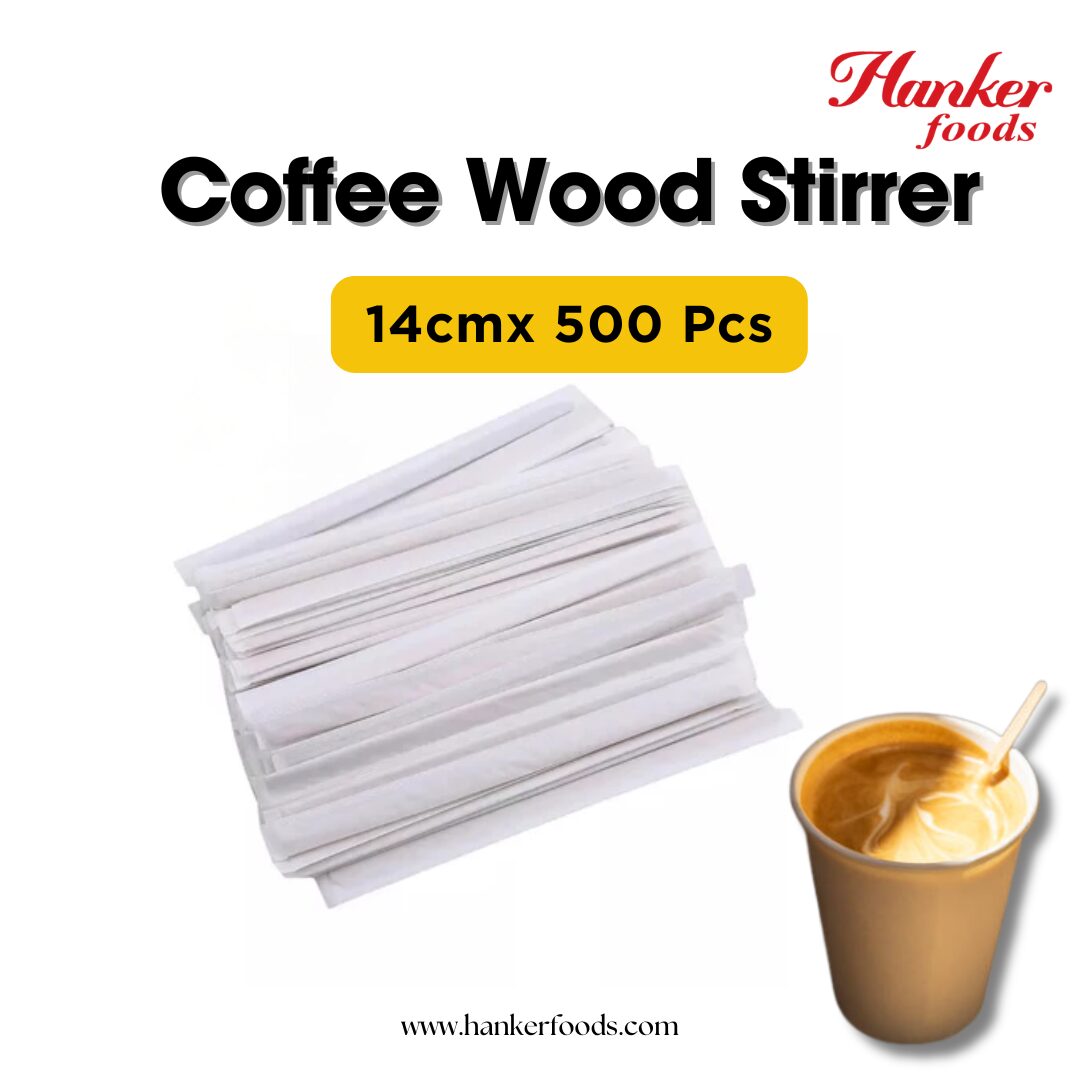 Disposable Wooden Coffee Stirrers individual wrap 14cm
